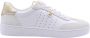 Michael Kors Scotty Lace Up Sneakers Leer Dames Wit - Thumbnail 2