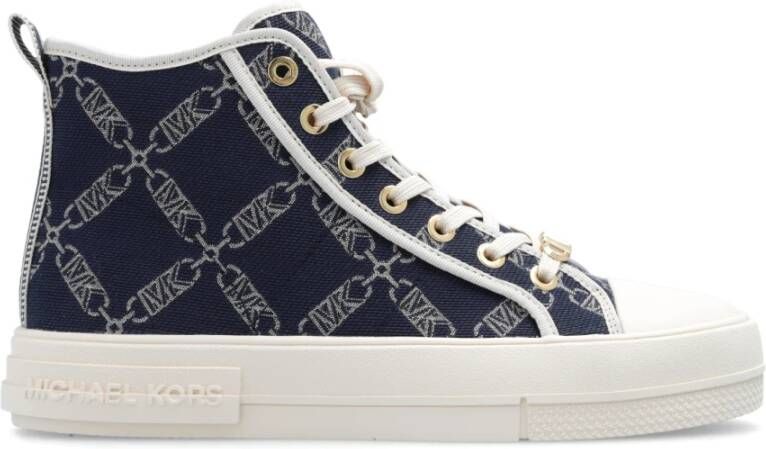 Michael Kors Sneakers Evy High Top in blauw Schoenen