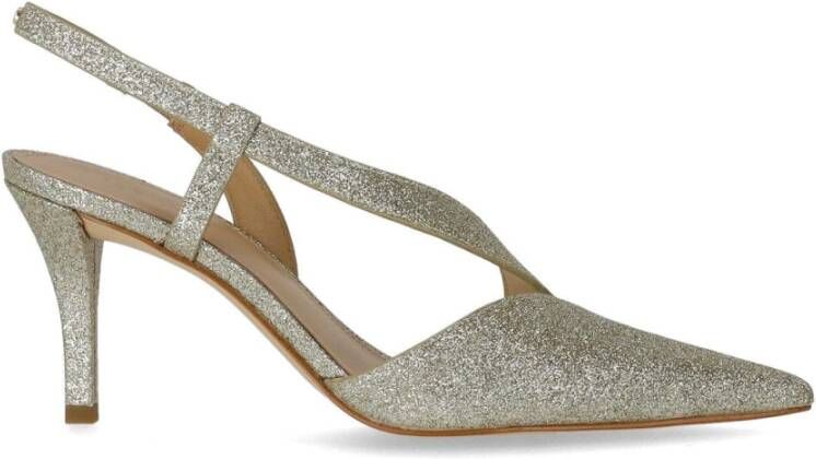 Michael Kors Gouden Mid-Hak Pumps voor Vrouwen Yellow Dames
