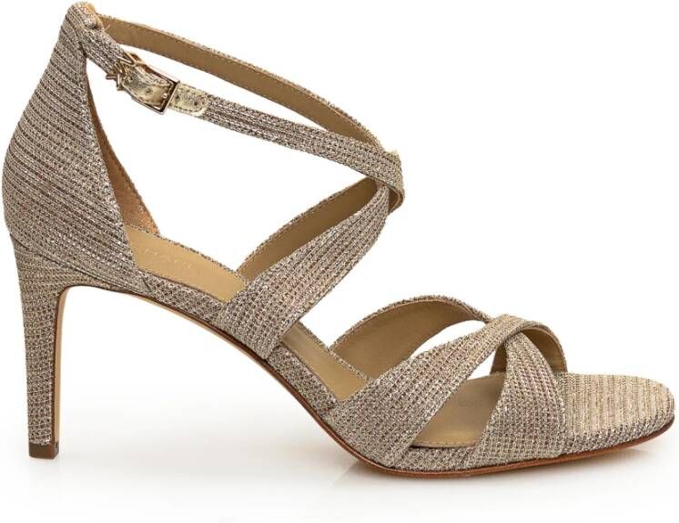 Michael Kors Gouden Gevlochten Enkelband Sandalen Yellow Dames - Foto 3