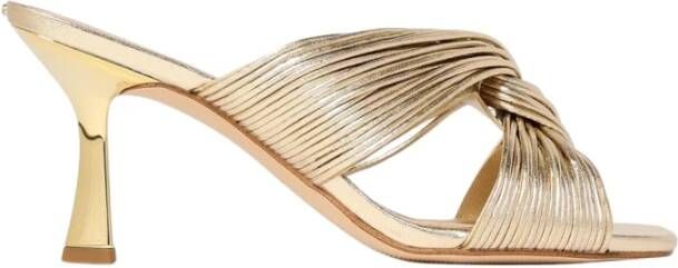 Michael Kors Goudkleurige sandalen met hak en metallic finish
