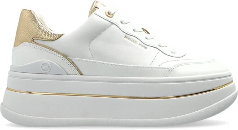 Michael Kors Low Top Sneakers Hayes Laces Up White Dames