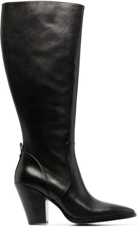 Michael Kors Dover Leather Knee Boot Black Dames