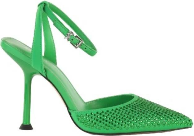 Michael Kors Groene Sandalen met Strass Hiel Green Dames