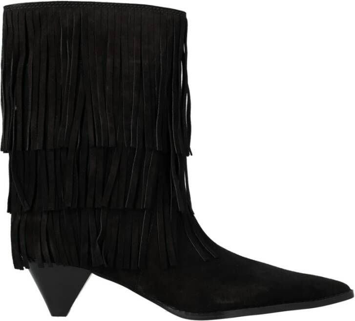 Michael Kors Hoge hak enkellaars in zwart leer - Foto 2