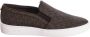 Michael Kors Tijdloze Slip-On Sneaker met Logo Print en Gouden Accenten Brown Dames - Thumbnail 1