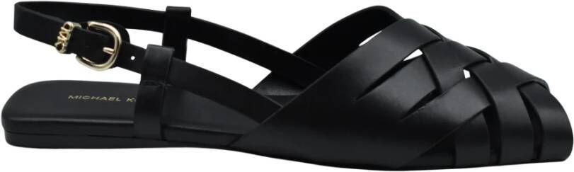 Michael Kors Irene Geweven Leren Slingback Sandaal