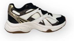 Alexander mcqueen Witte leren sneakers met zwarte hak Moderne stijl Wit Heren