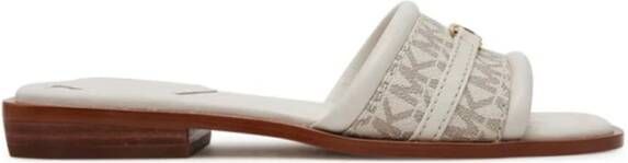 Michael Kors Leren Slide Sandaal met Logoprint