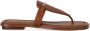 Michael Kors Leren Teenslipper met Gouden Klem - Thumbnail 1