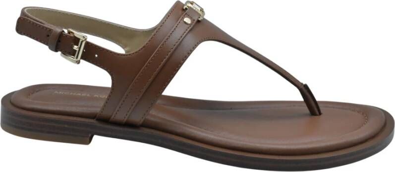 Michael Kors Mandy leren T-strap sandaal