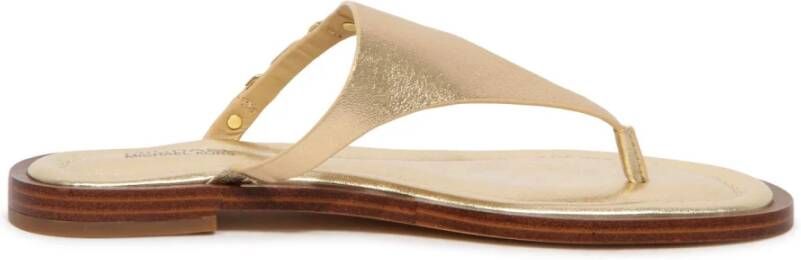 Michael Kors Metallic Leather Flat Thong Sandal