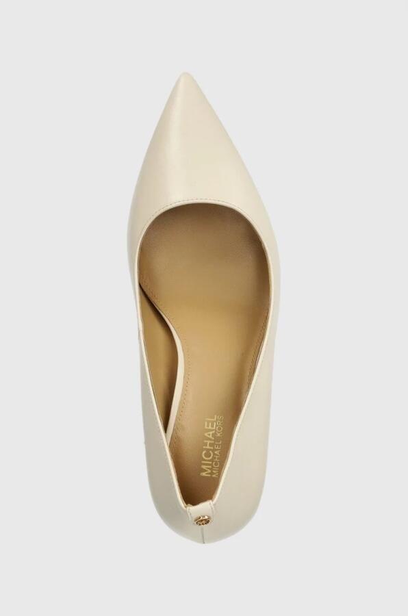 Michael Kors Alina Leren Décolleté in Blush Kleur Beige Dames