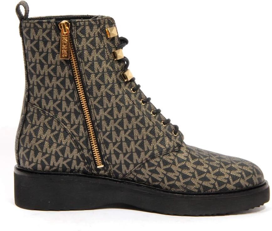 Michael Kors Anfibio Haskell Zwart Goud Bootie