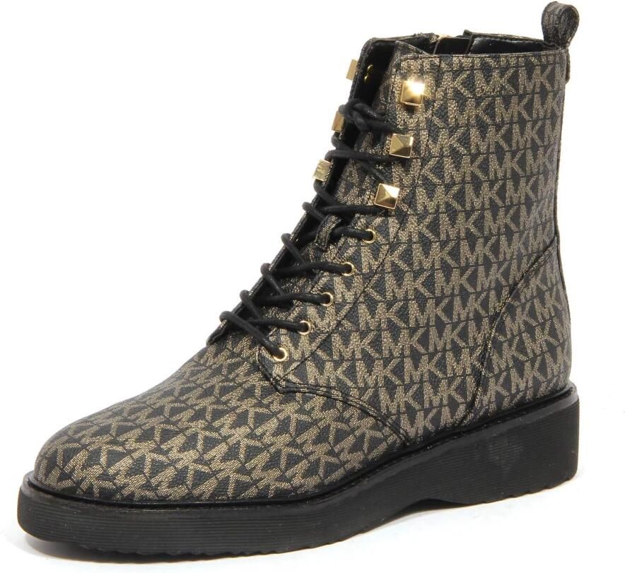 Michael Kors Anfibio Haskell Zwart Goud Bootie - Foto 2