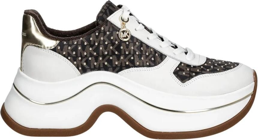 MICHAEL Kors Sneakers laag 'ARLA' bruin lichtbruin goud wit