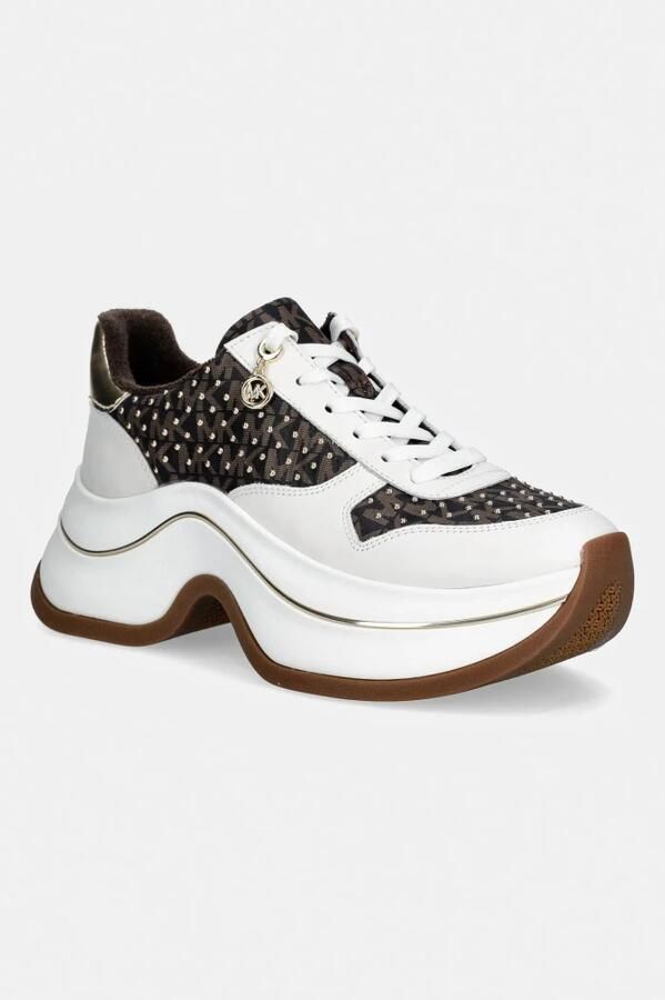 MICHAEL Kors Sneakers laag 'ARLA' bruin lichtbruin goud wit - Foto 3