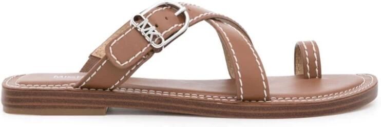 Michael Kors Ashton Leren Platte Sandaal