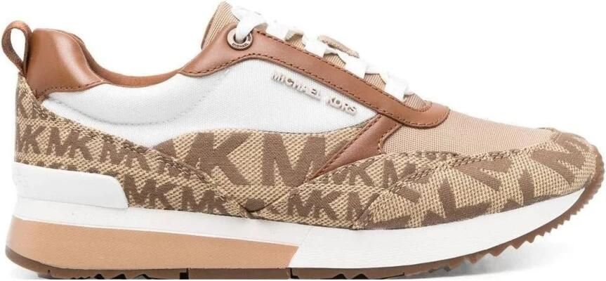 Michael Kors Allie Stride leren sneakers bruin beige wit - Foto 16