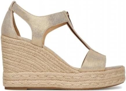Michael Kors Berkley Metallic Linen Wedge Sandal