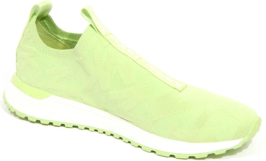 Michael Kors Bodie Logo Embossed Stretch Knit Slip-On Trainer