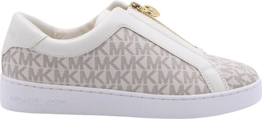 Michael Kors Dames Sneakers Keaton Zip Slip On Vanilla Beige - Foto 7
