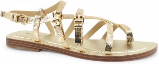 Michael Kors Darrington Crackled Metallic Leather Sandal - Foto 2