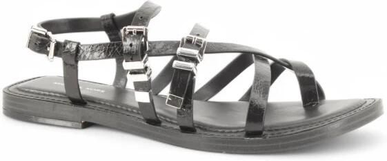 Michael Kors Gekraakte Afwerking Platte Sandaal