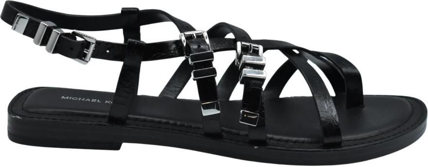 Michael Kors Darrington Sandalen van gebarsten leer
