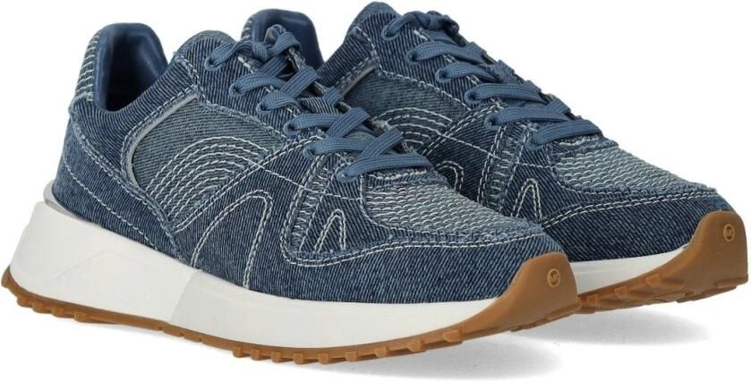 Michael Kors Denim Jaime Sneaker met Zilveren Plaat - Foto 2