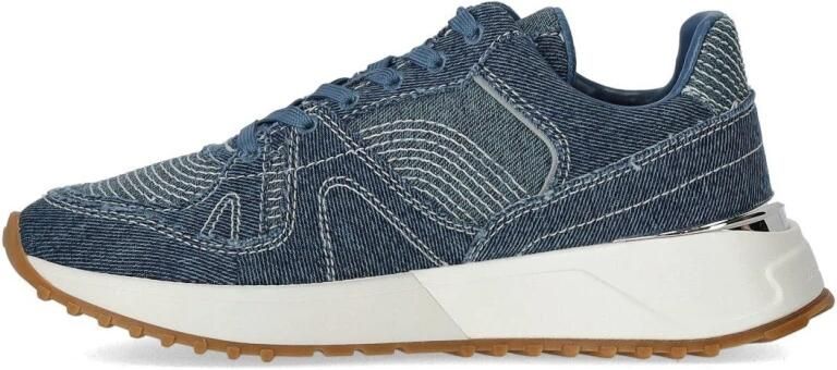 Michael Kors Denim Jaime Sneaker met Zilveren Plaat - Foto 4