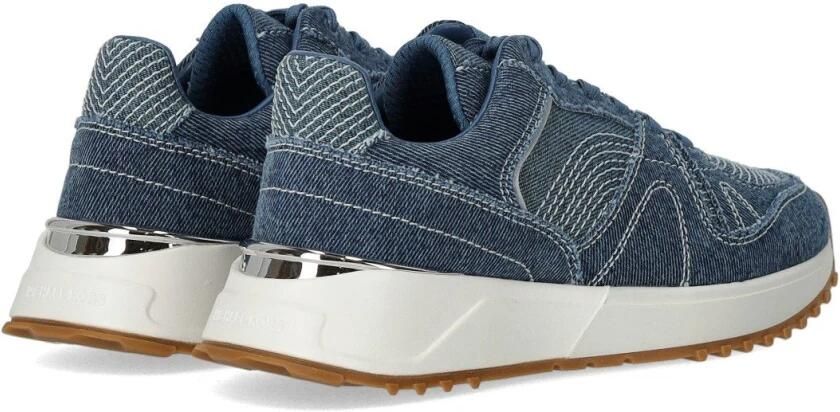 Michael Kors Denim Jaime Sneaker met Zilveren Plaat - Foto 3