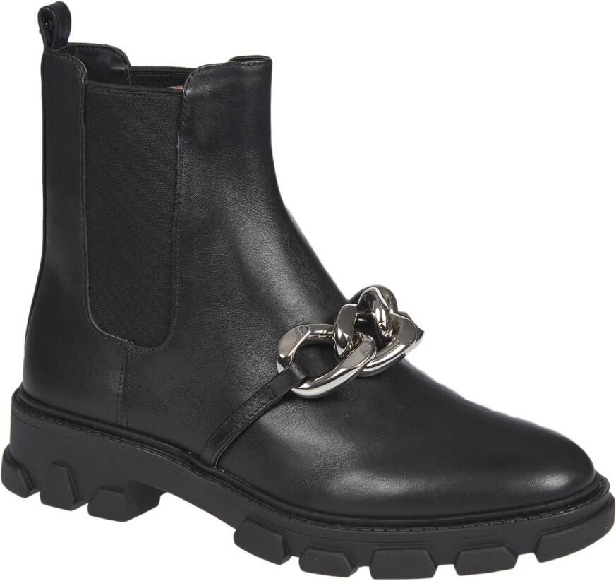 Michael Kors Stijlvolle Leren Laarzen voor Vrouwen Black Dames