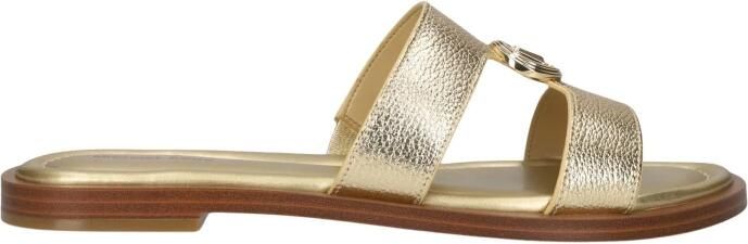 Michael Kors Dames Platte sandalen Erin Flat Sandal Goudkleurig Leer - Foto 5