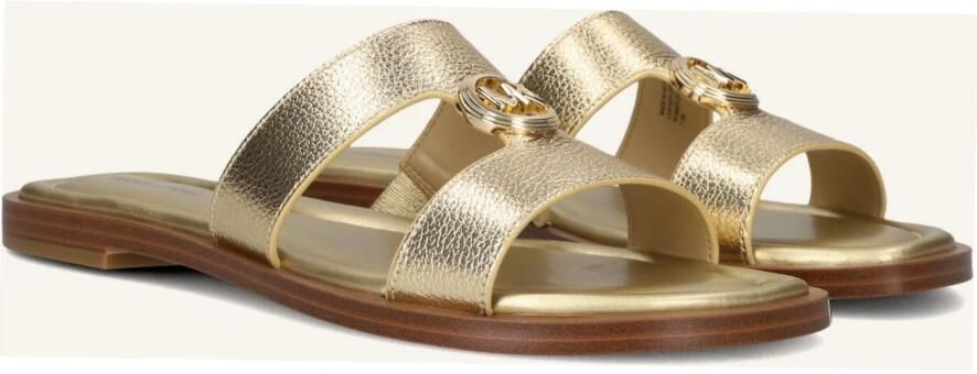 Michael Kors Dames Platte sandalen Erin Flat Sandal Goudkleurig Leer - Foto 4