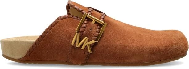 Michael Kors Greer Leren Muilezelsandalen