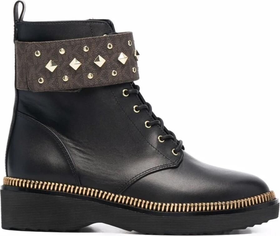 Michael Kors Haskell Studded Logo Leren Veterlaars