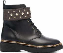 Michael Kors Haskell Studded Logo Leren Veterlaars