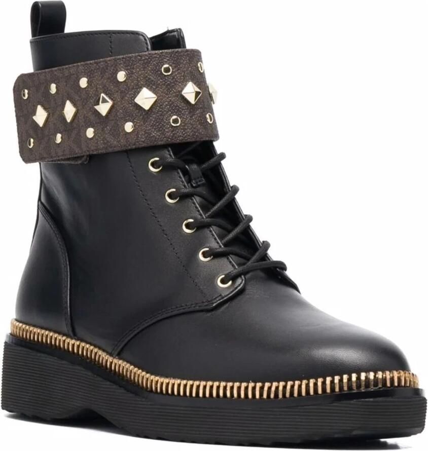 Michael Kors Haskell Studded Logo Leren Veterlaars - Foto 2