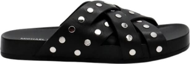 Michael Kors Irene Studded Leather Flat Sandal