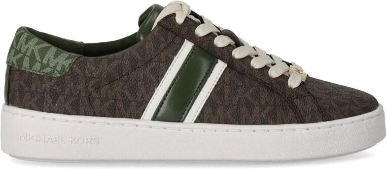 Michael Kors Irving Monogram Sneaker in Bruin en Groen Bruin Dames - Foto 2