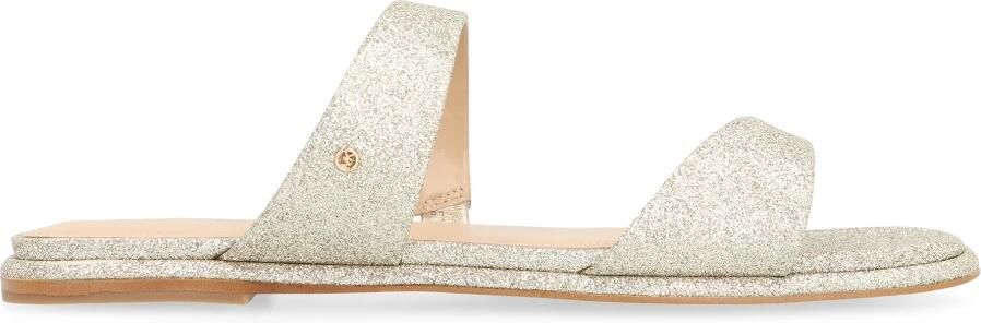 Michael Kors Jaida Glitter Embellished Leather Sandal