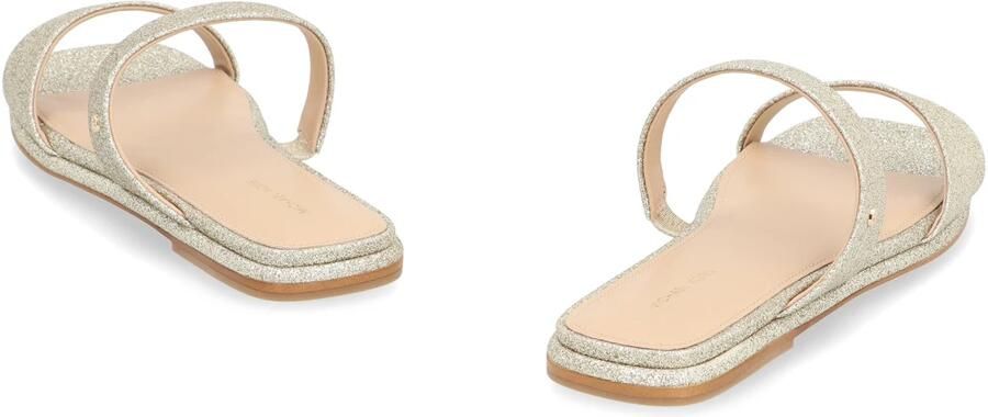 Michael Kors Jaida Glitter Embellished Leather Sandal