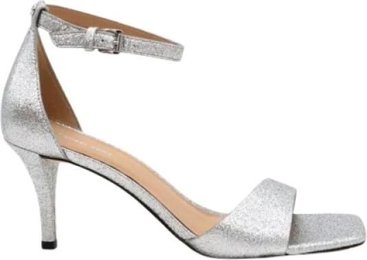 Michael Kors Glitter Pointed High Heel Sandals Gray Dames