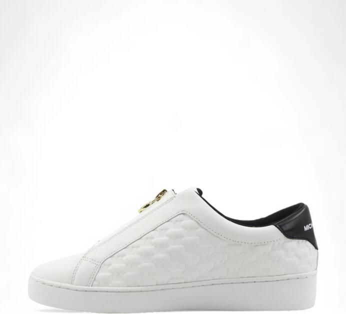 Michael Kors Keaton Logo Embossed Leather Zip-Up Sneaker - Foto 2