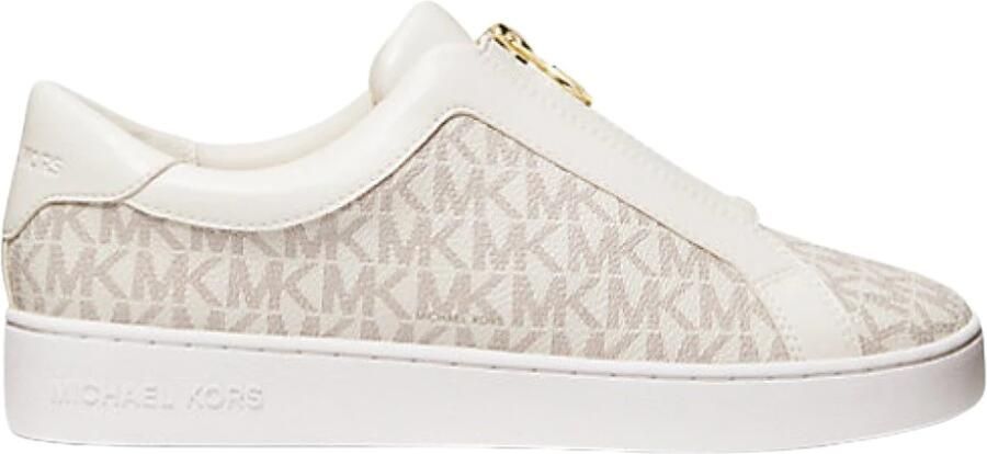 Michael Kors Dames Sneakers Keaton Zip Slip On Vanilla Beige - Foto 5