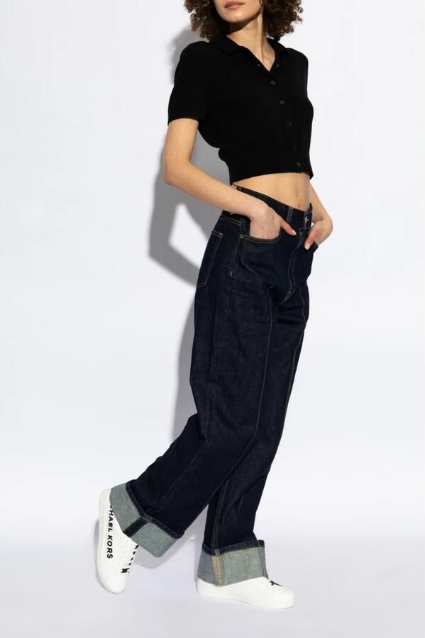 Michael Kors leren sneakers wit zwart - Foto 3