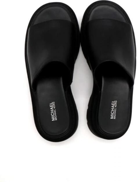 Michael Kors Kendra Leren Platform Slide Sandaal - Foto 2