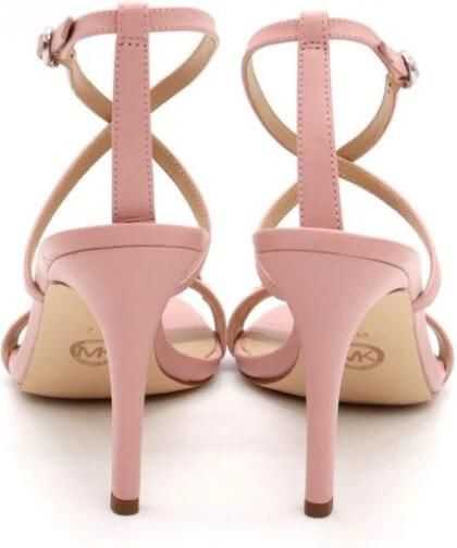 Michael Kors Lena Leren Sandaal Roze Kleur - Foto 2