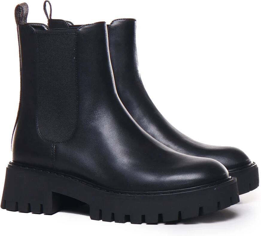 Michael Kors Leren enkellaarzen met elastische sluiting Black Dames - Foto 2